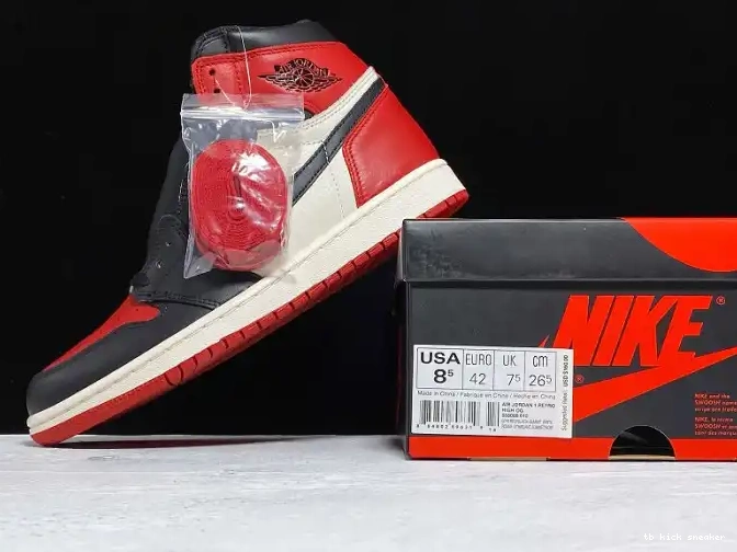 Cheap TBK Toe 555088-610 OG High Jordan Bred Retro Air 1 0407